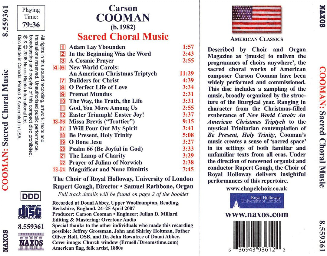 Carson Cooman: Sacred Choral Music cover art