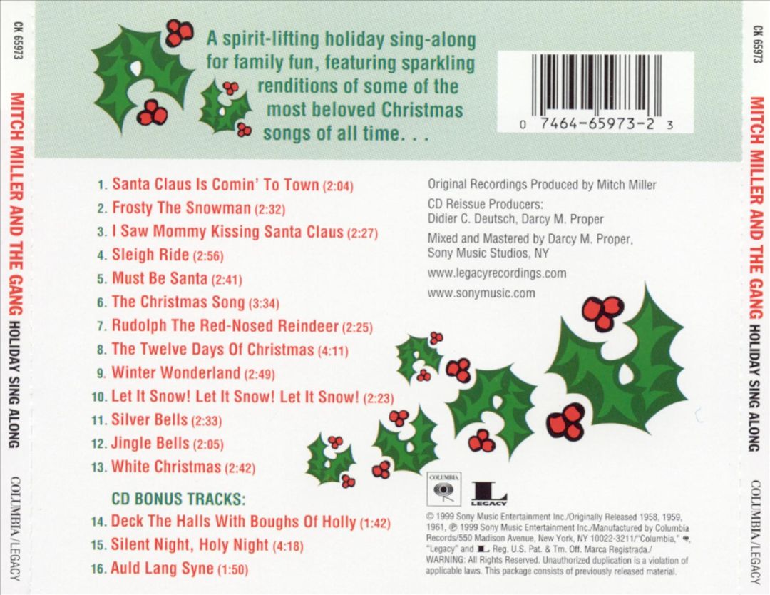 Holiday Sing-Along with Mitch Miller cover art