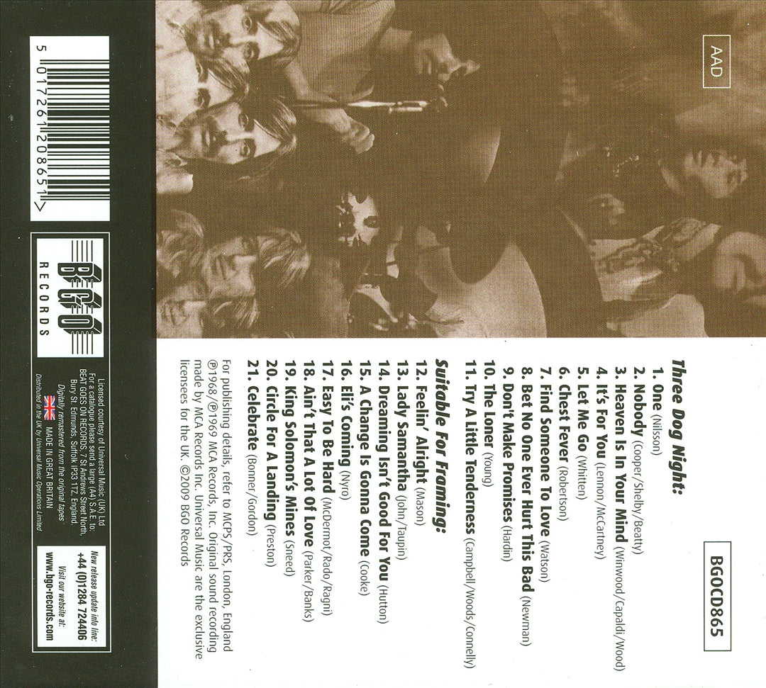 Three Dog Night/Suitable for Framing cover art