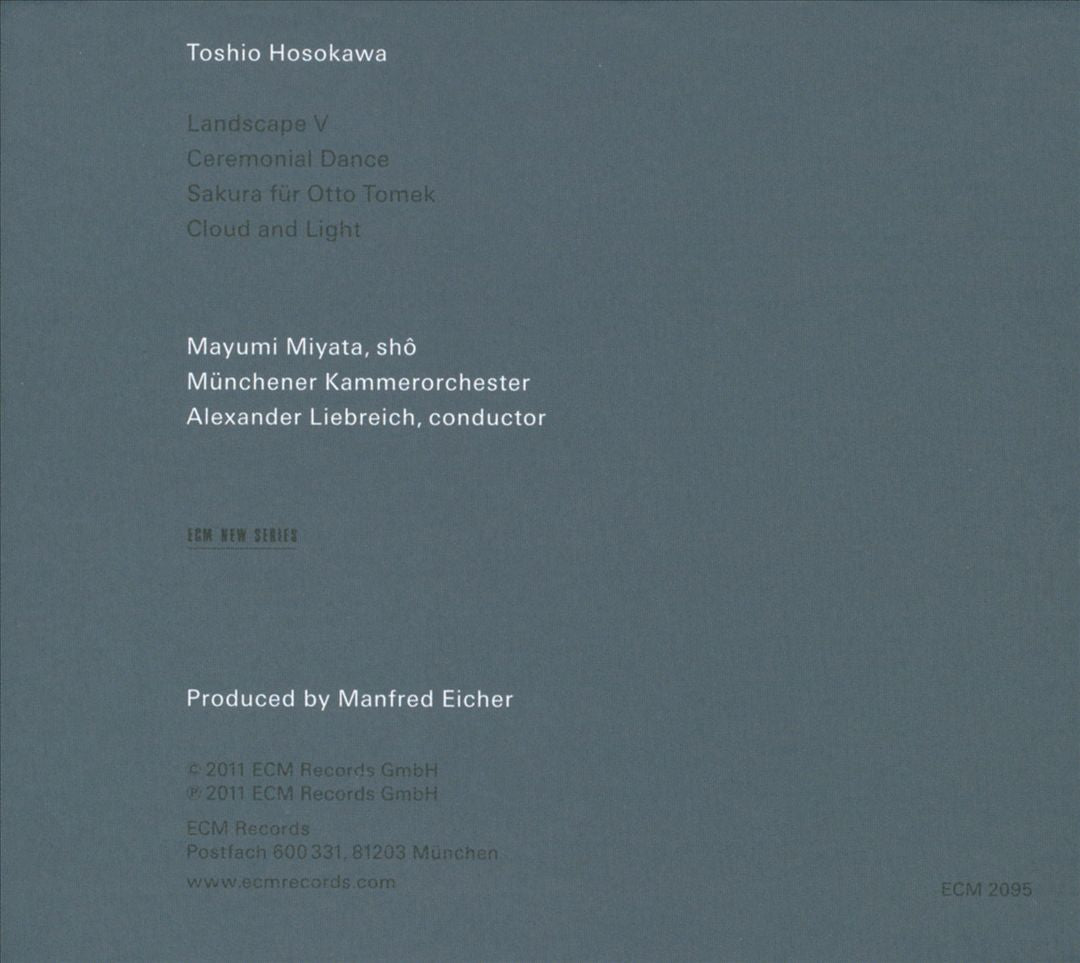 Toshio Hosokawa: Landscapes cover art