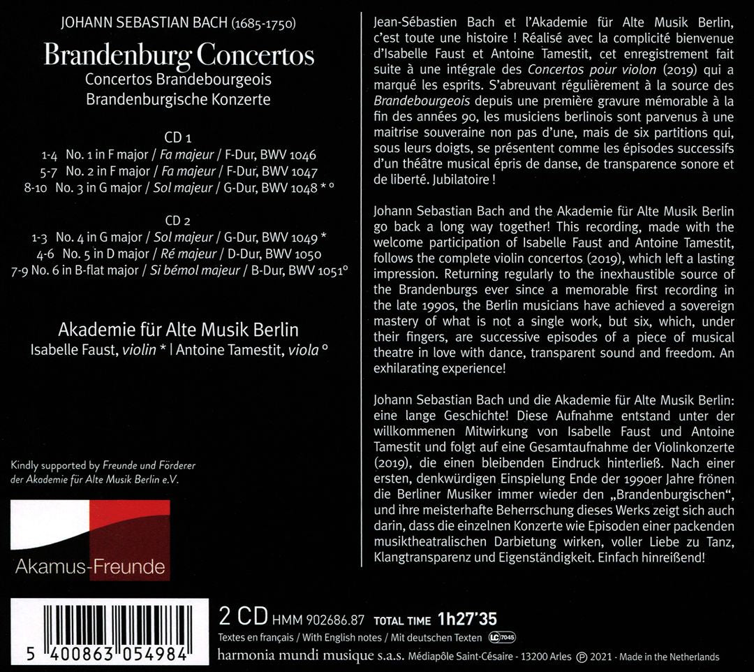J.S. Bach: Brandenburg Concertos cover art