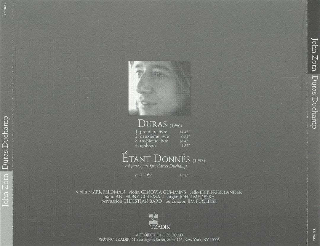 Duras, Duchamp cover art