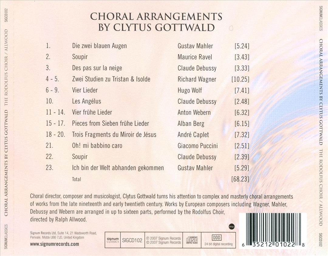 Choral Arrangements By Clytus Gottwald cover art