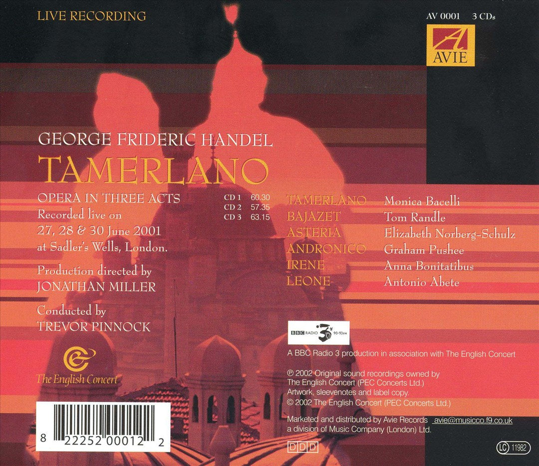 Handel: Tamerlano cover art