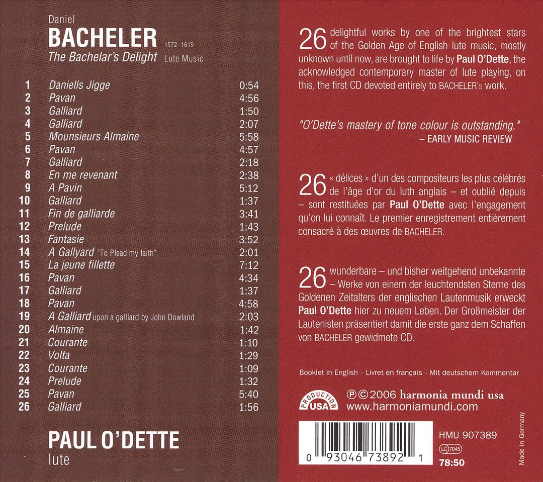 Daniel Bacheler: The Bacheler's Delight cover art