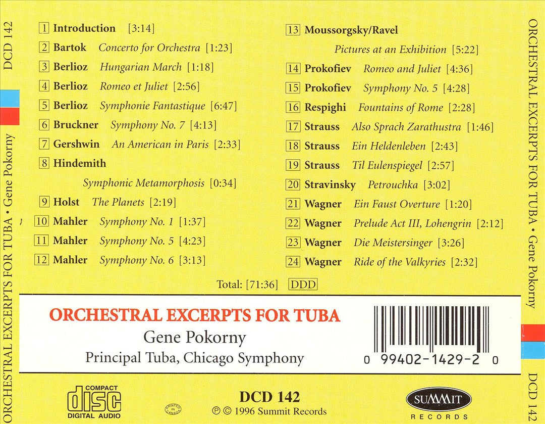 Orchestral Excerpts for Tuba cover art