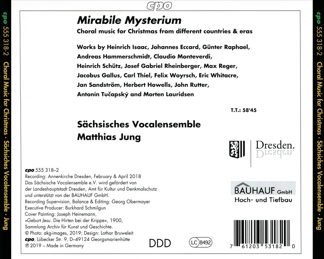 Mirabile Mysterium: Choral Music for Christmas cover art
