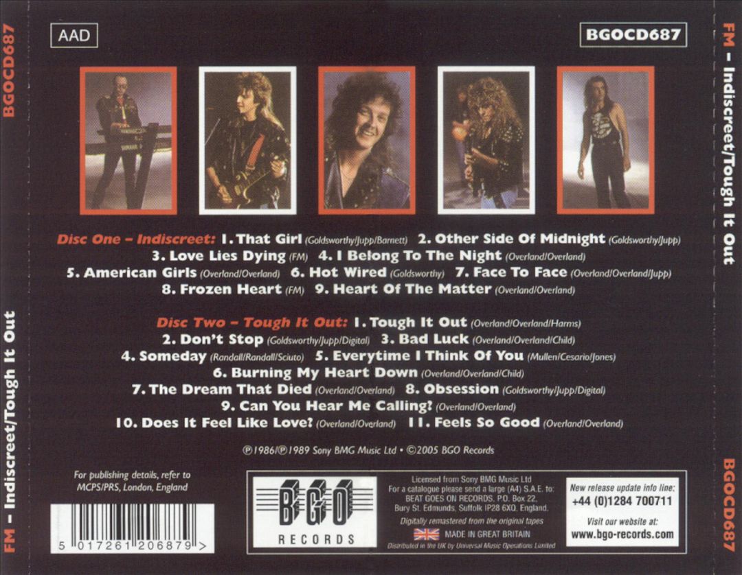 Indiscreet/Tough It Out cover art