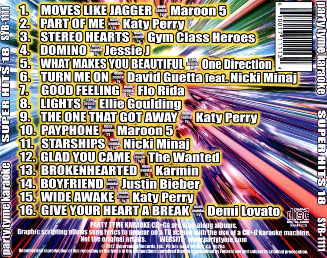 Party Tyme Karaoke: Super Hits, Vol. 18 cover art