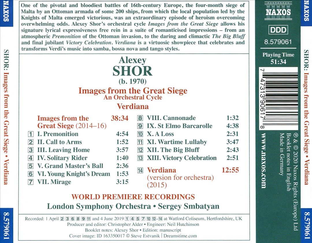 Alexey Shor: Images from the Great Siege; Verdiana cover art