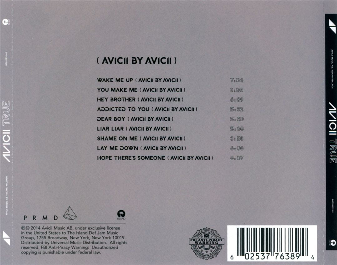 True: Avicii by Avicii cover art