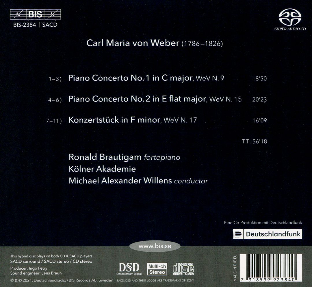 Carl Maria von Weber: Complete Works for Piano and Orchestra cover art