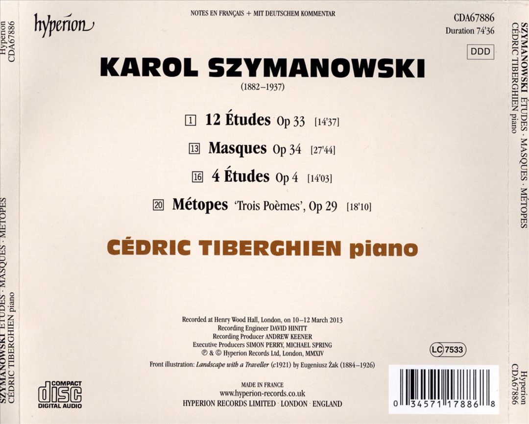 Karol Szymanowski: Masques; Métopes; Études cover art