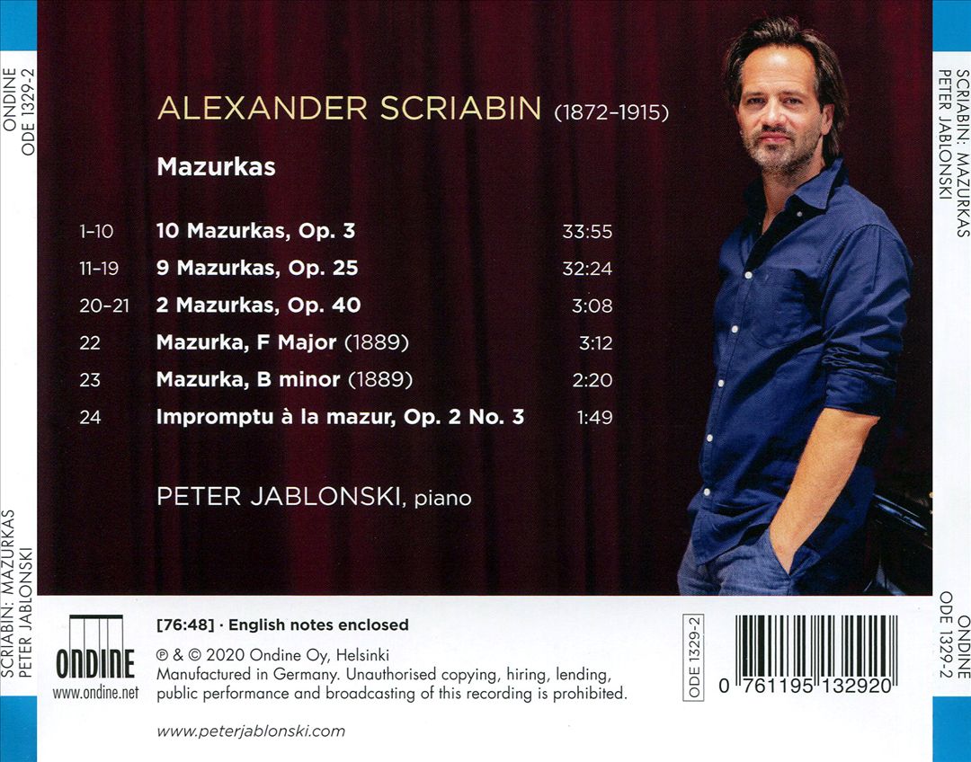 Scriabin: Mazurkas cover art