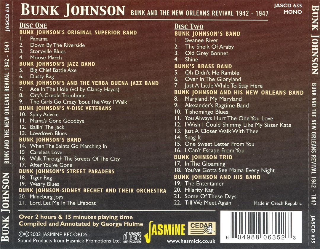 Bunk and the New Orleans Revival 1942-1947 cover art