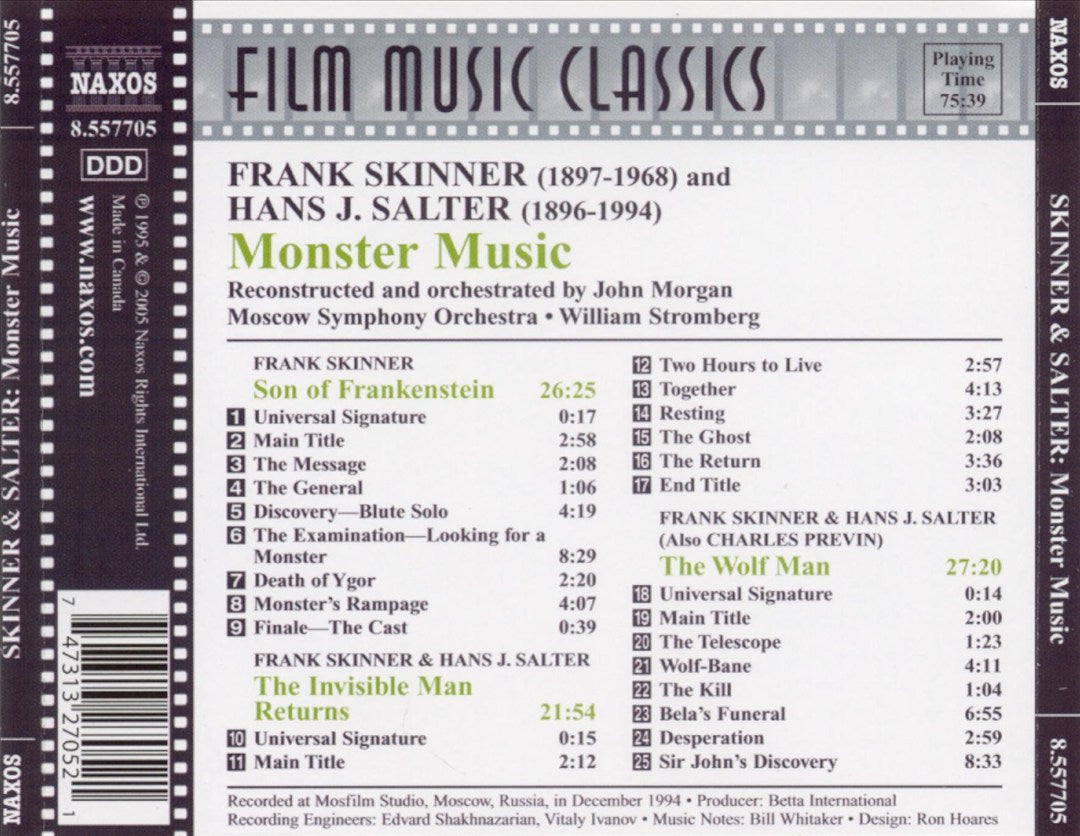 Frank Skinner & Hans J. Salter: Monster Music cover art