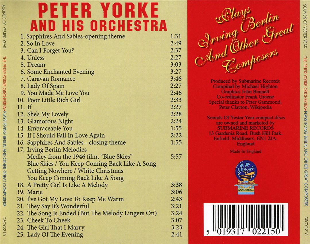 Plays Irving Berlin and Other Great Composers cover art