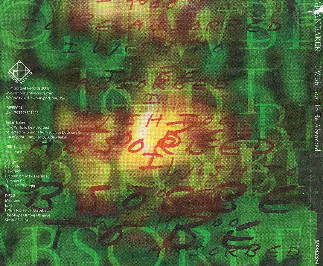 I Wish Too, To Be Absorbed cover art