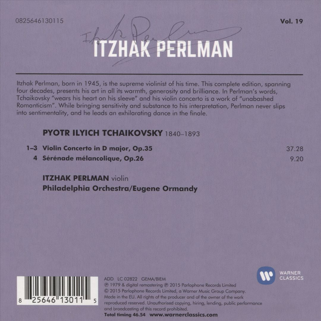 Tchaikovsky: Violin Concerto; Sérénade mélancolique cover art