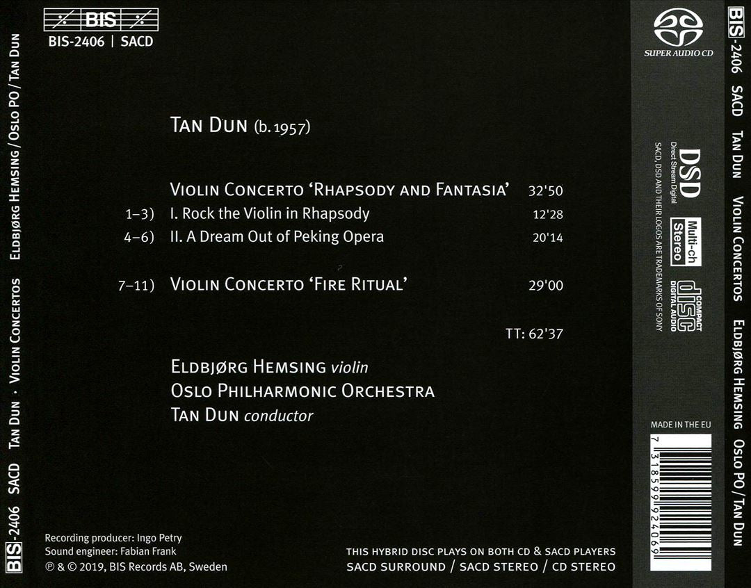 Tan Dun: Fire Ritual - Violin Concertos cover art