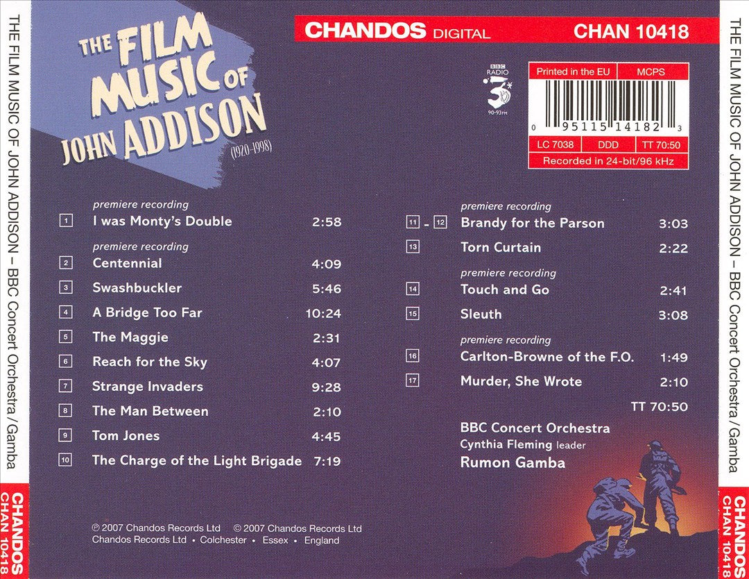 Film Music of John Addison cover art