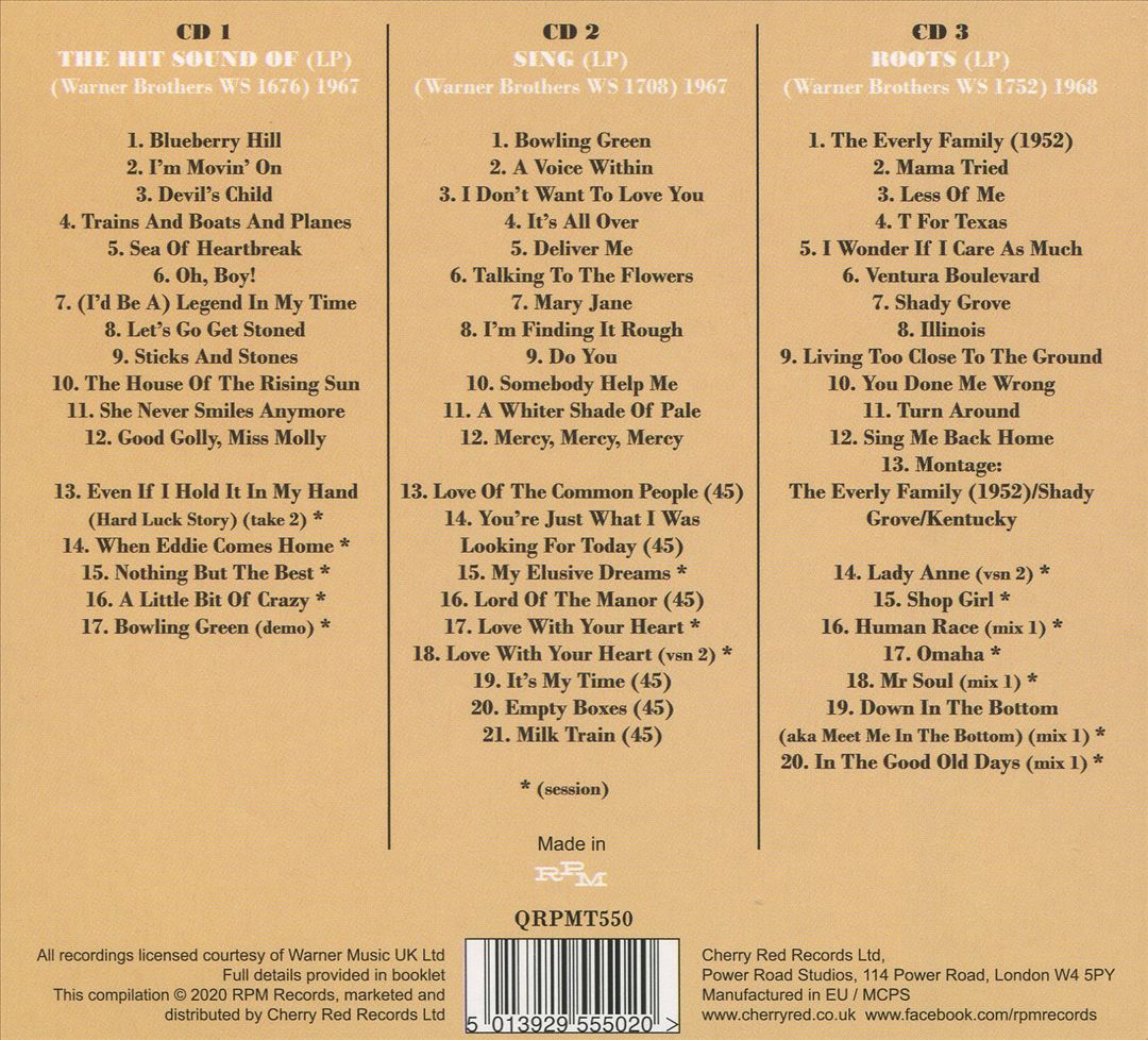 Down in the Bottom: The Country Rock Sessions 1966 - 1968 cover art