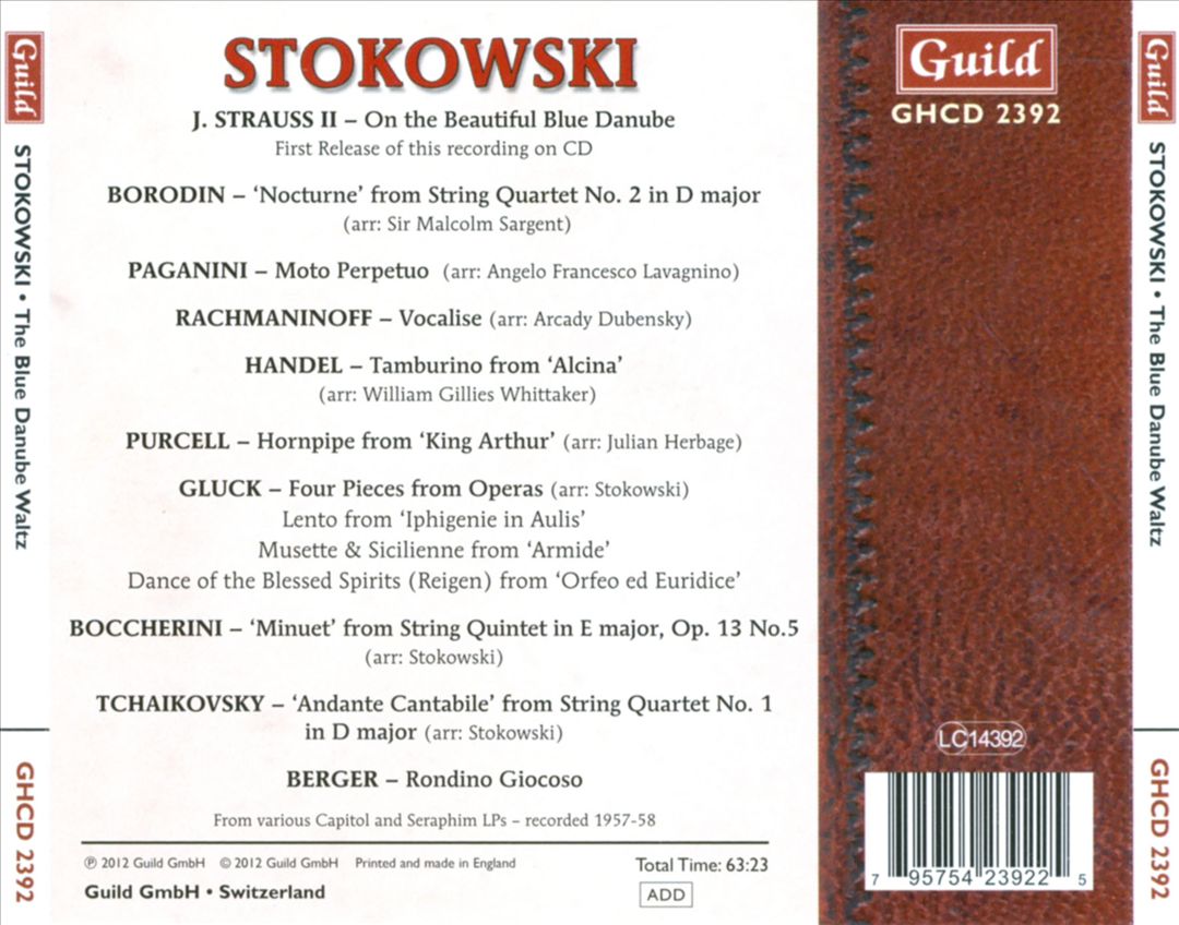 Blue Danube Waltz and Music for Strings cover art