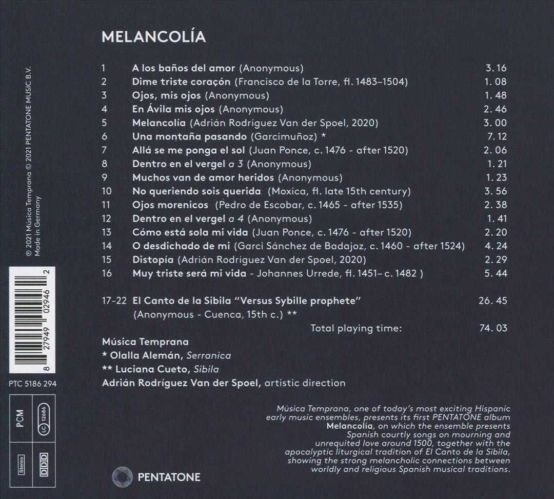 Melancolía cover art