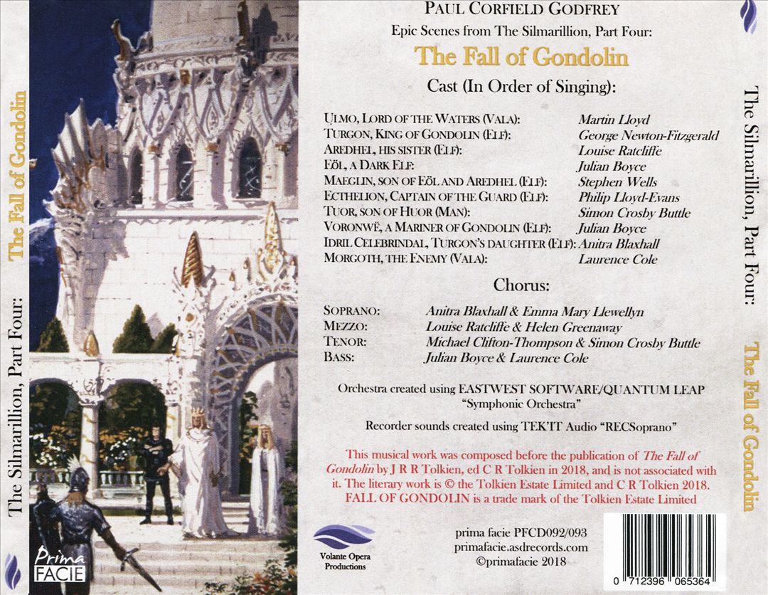 Paul Corfield Godfrey: The Fall of Gondolin cover art