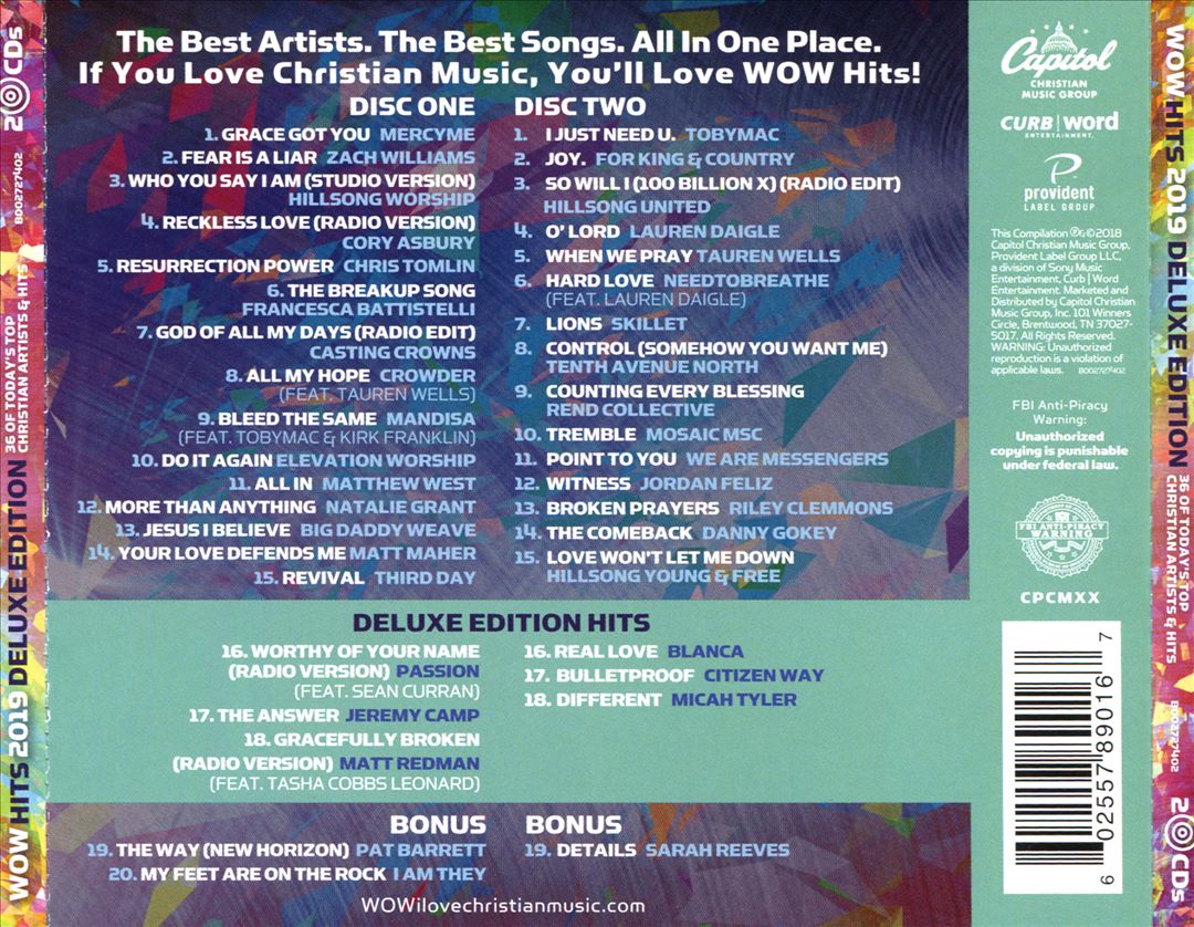 Wow Hits 2019 cover art