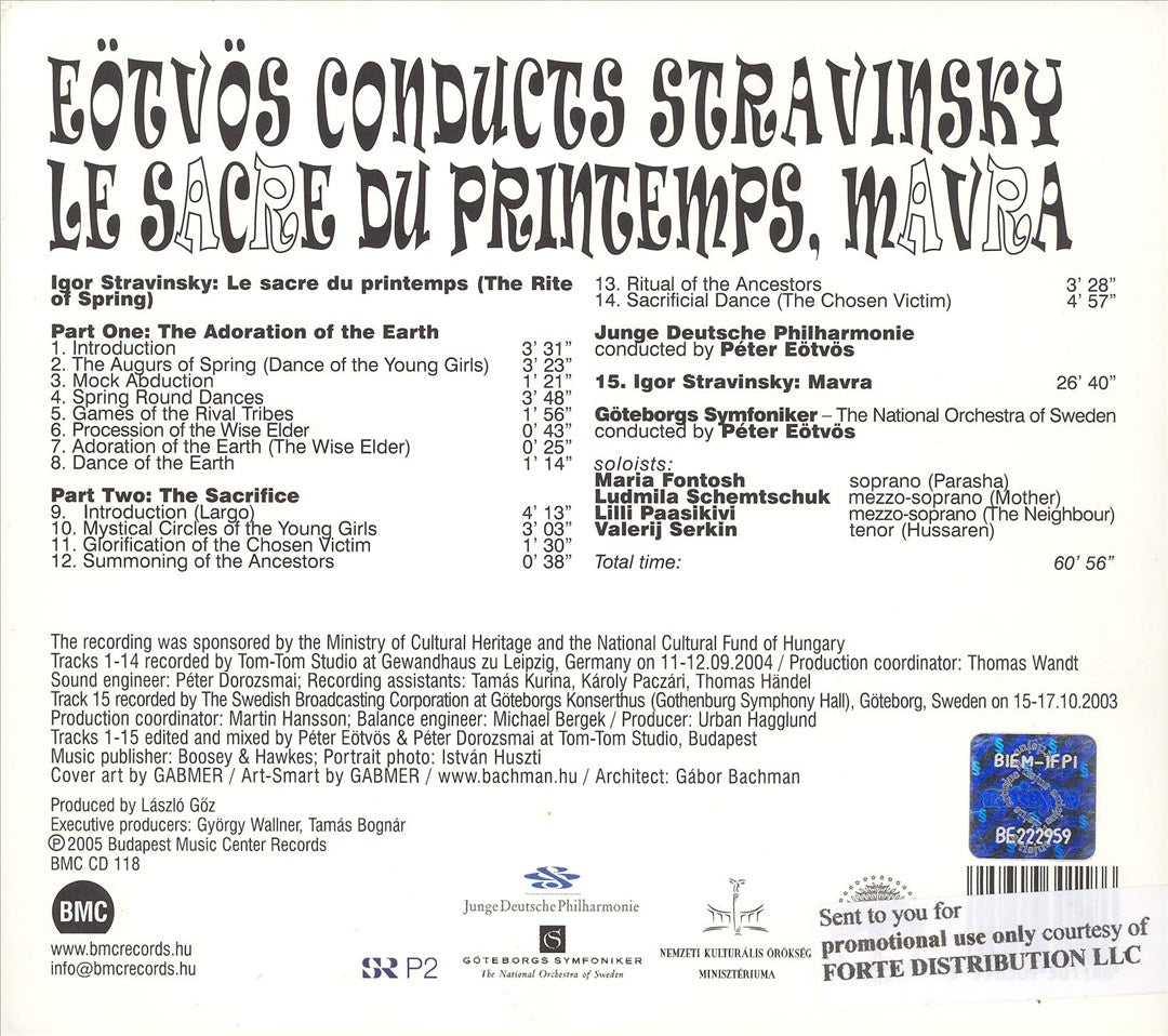 Eötvös Conducts Stravinsky cover art