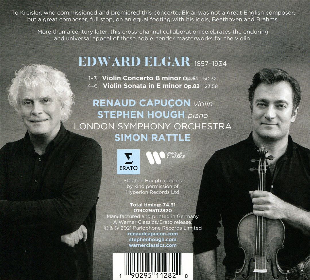Elgar: Violin Concerto; Violin Sonata cover art