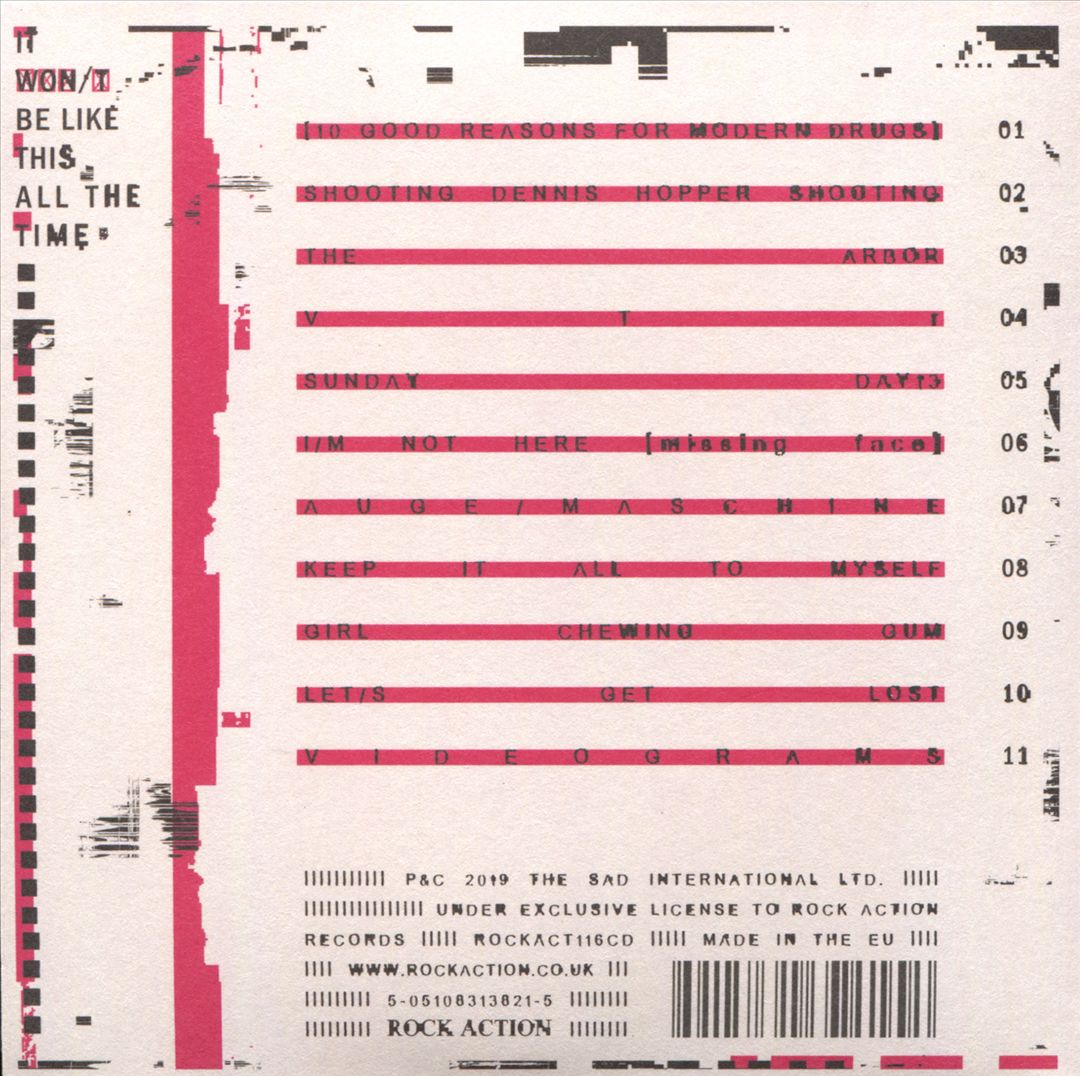 It Won't Be Like This All the Time cover art
