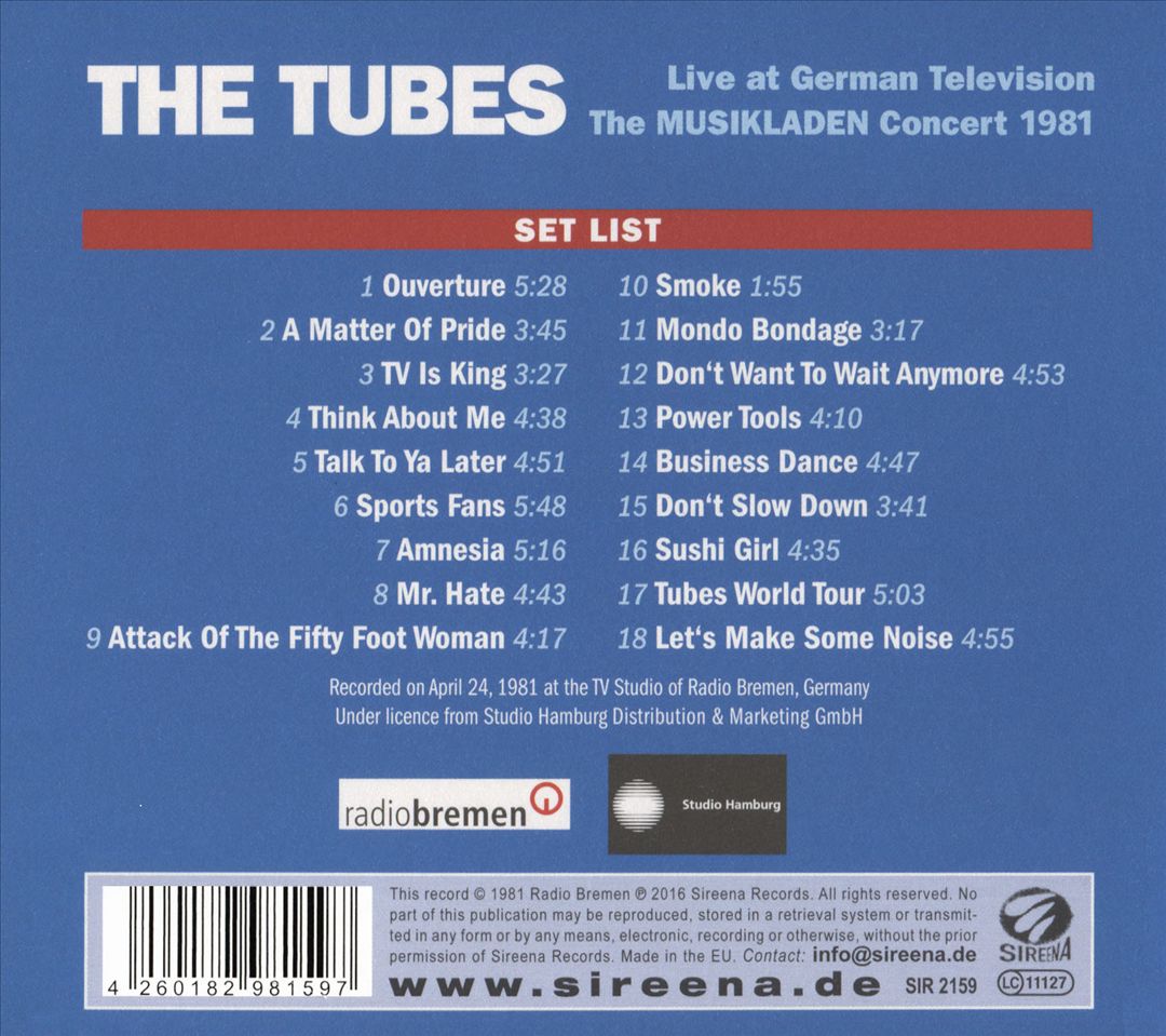 Live on German Television: The Musikladen Concert 1981 cover art