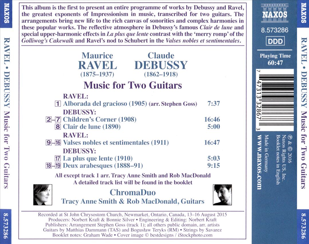 Ravel, Debussy: Music for Two Guitars cover art