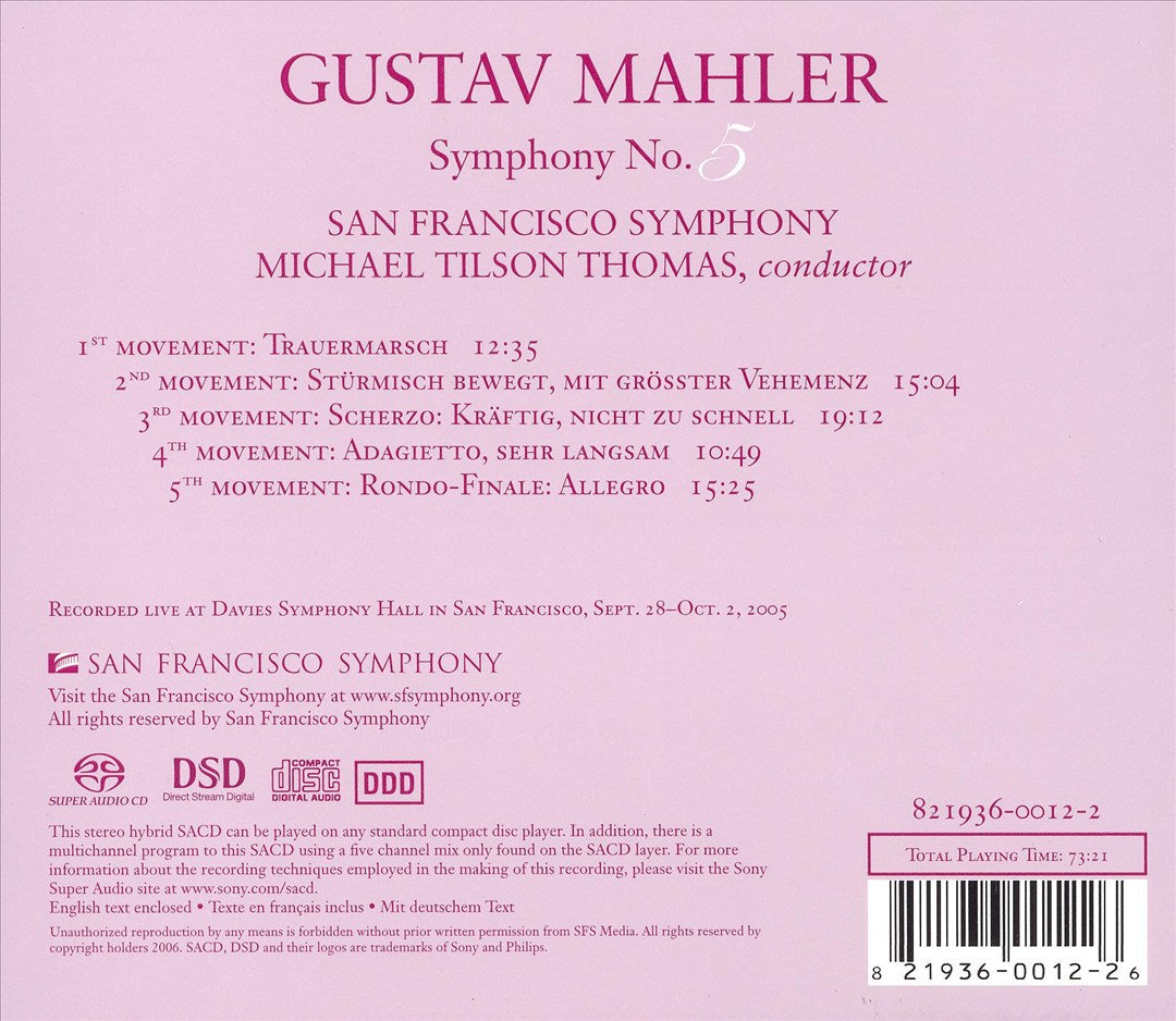 Mahler: Symphony No. 5 cover art