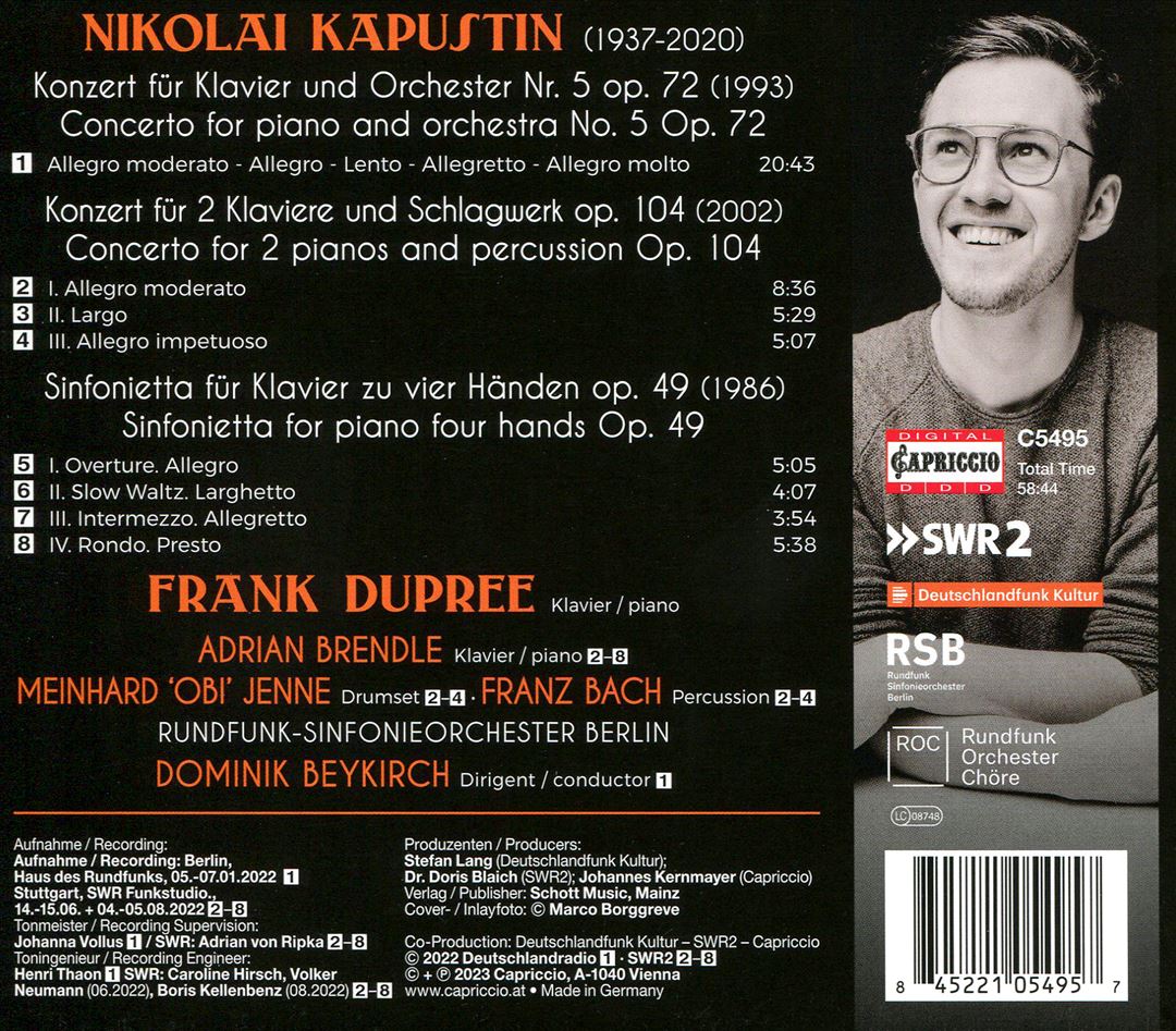 Nikolai Kapustin: Piano Concerto No. 5; Concerto Op. 104; Sinfonietta Op. 49 cover art