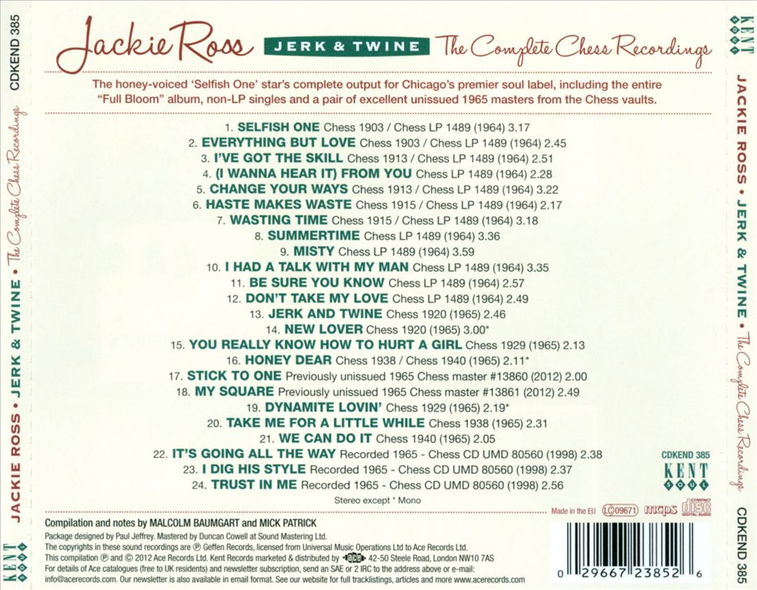 Jerk & Twine: The Complete Chess Recordings cover art