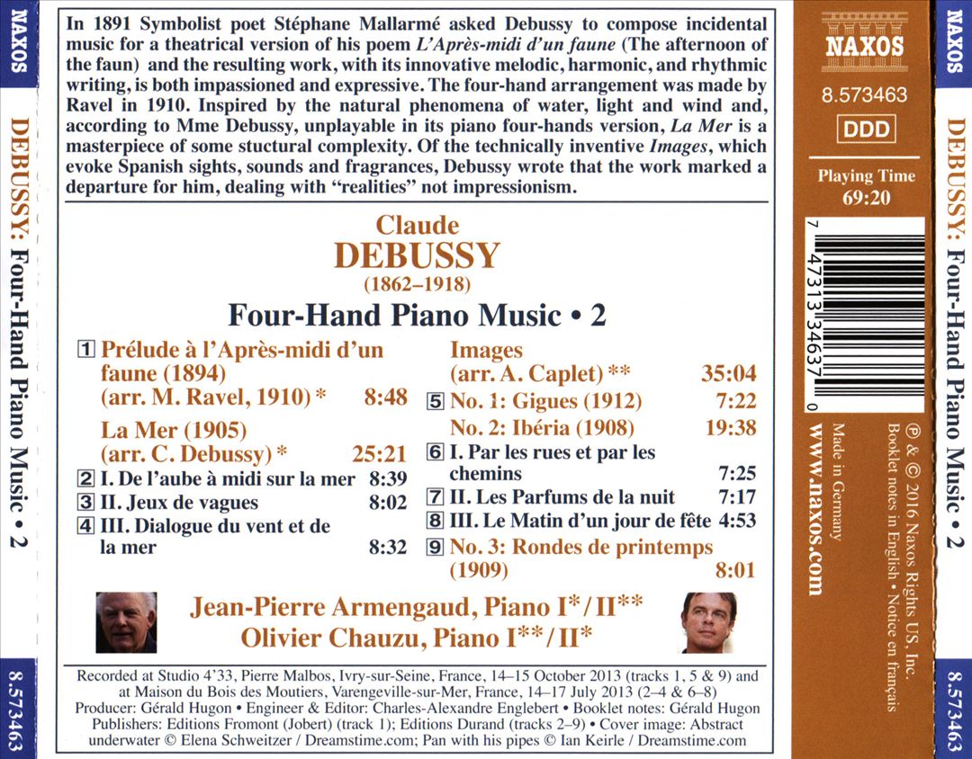 Debussy: Four-Hand Piano Music, Vol. 2 cover art
