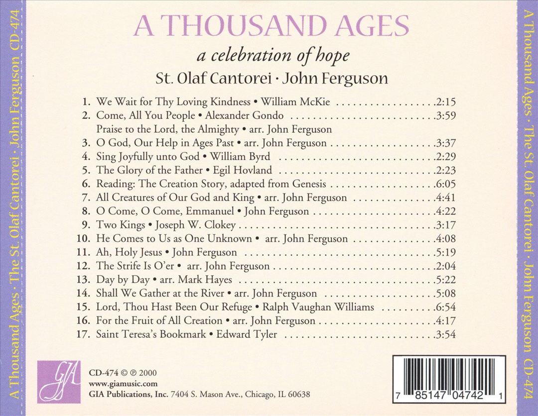 Thousand Ages: A Celebration of Hope cover art
