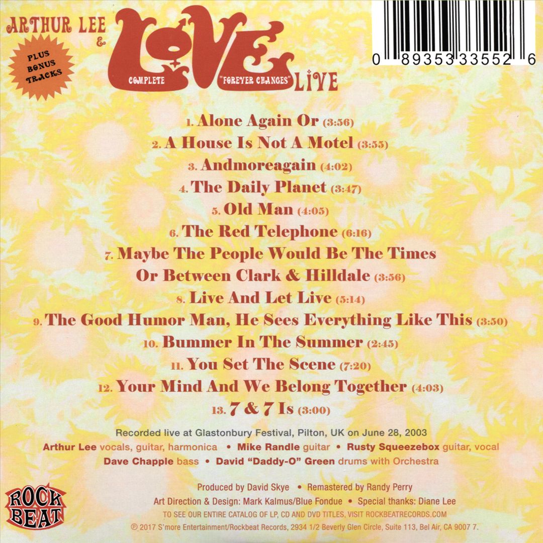 Complete Forever Changes Live cover art