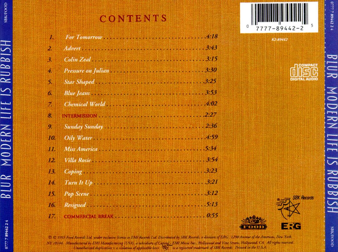 Modern Life Is Rubbish cover art