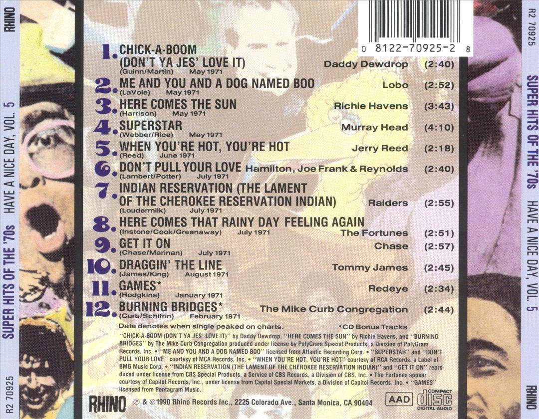 Super Hits of the '70s: Have a Nice Day, Vol. 5 cover art