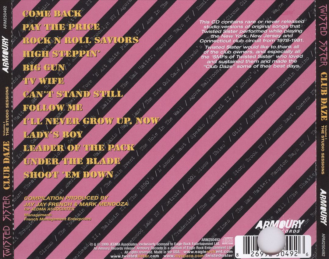 Club Daze: The Studio Sessions, Vol. 1 cover art