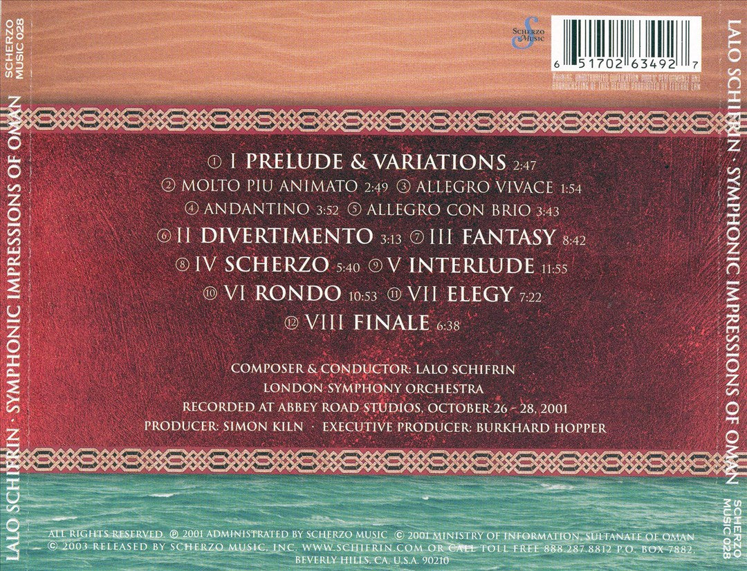 Lalo Schifrin: Symphonic Impressions of Oman cover art