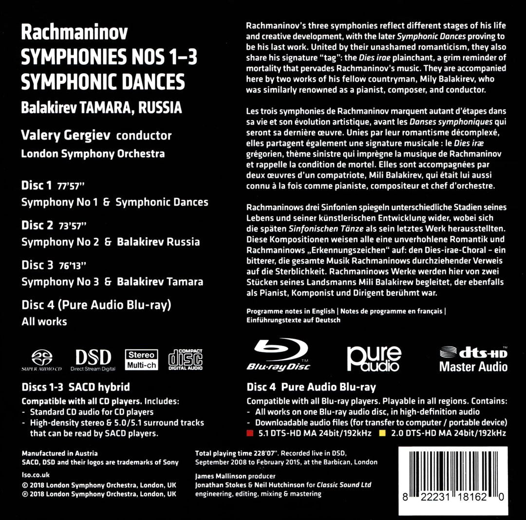 Rachmaninov: Symphonies Nos 1-3; Symphonic Dances cover art