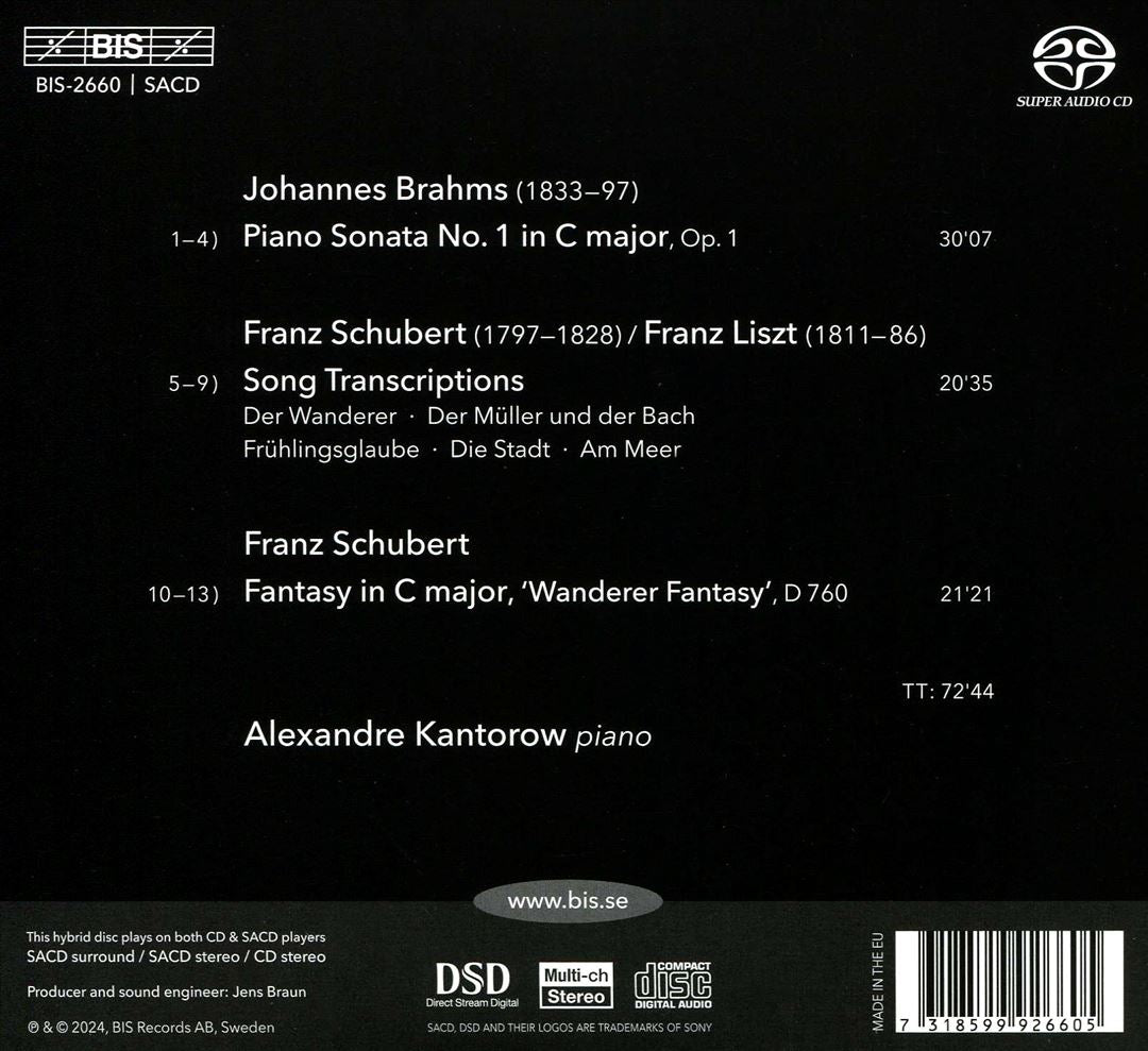 Brahms, Schubert cover art