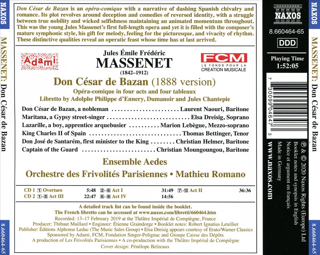 Massenet: Don César de Bazan cover art