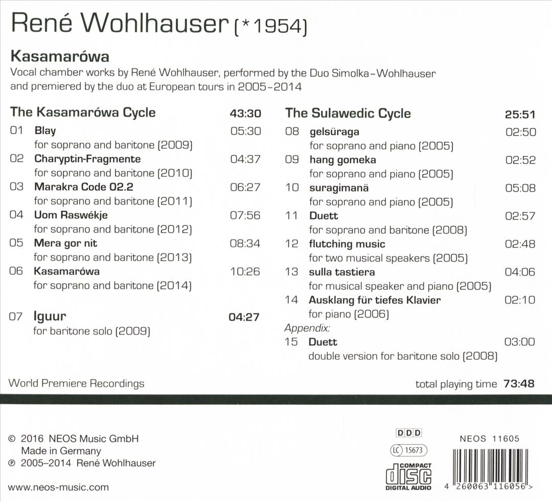 René Wohlhauser: Kasamarowa cover art