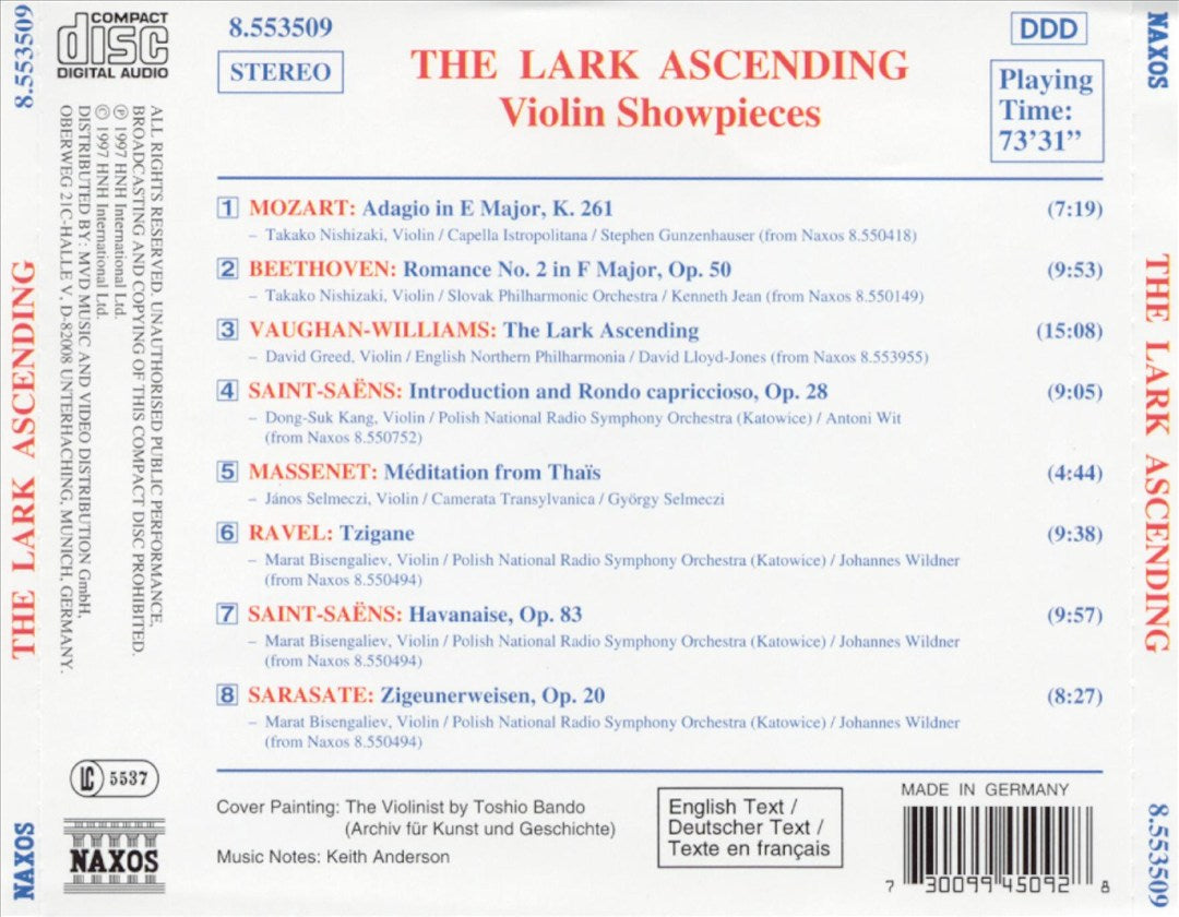 Lark Ascending: Violin Showpieces cover art